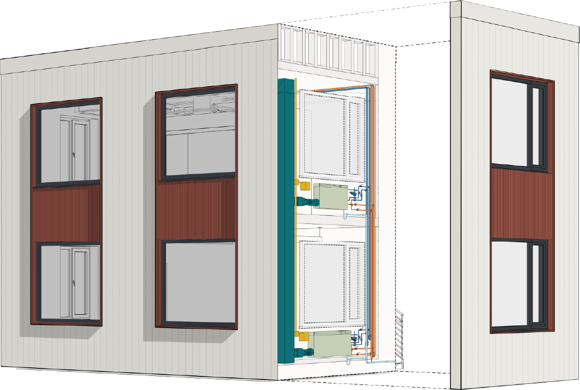 Rendering of the two-story HydroLab demonstration building