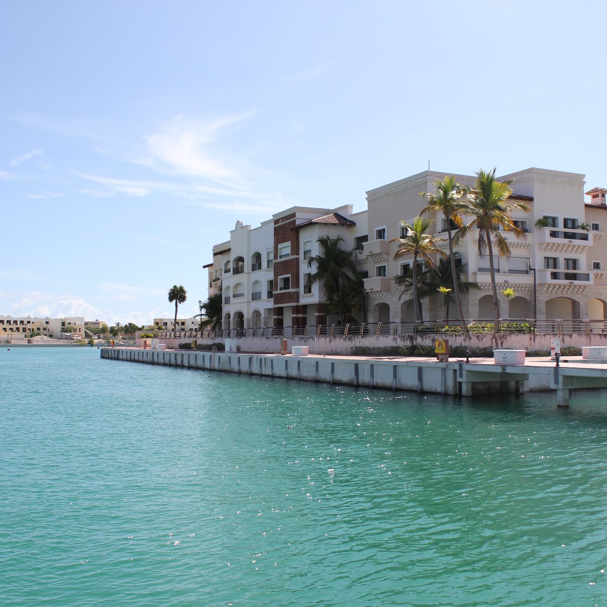 Marina of Cap Cana with waterfront buildings, Dominican Republic