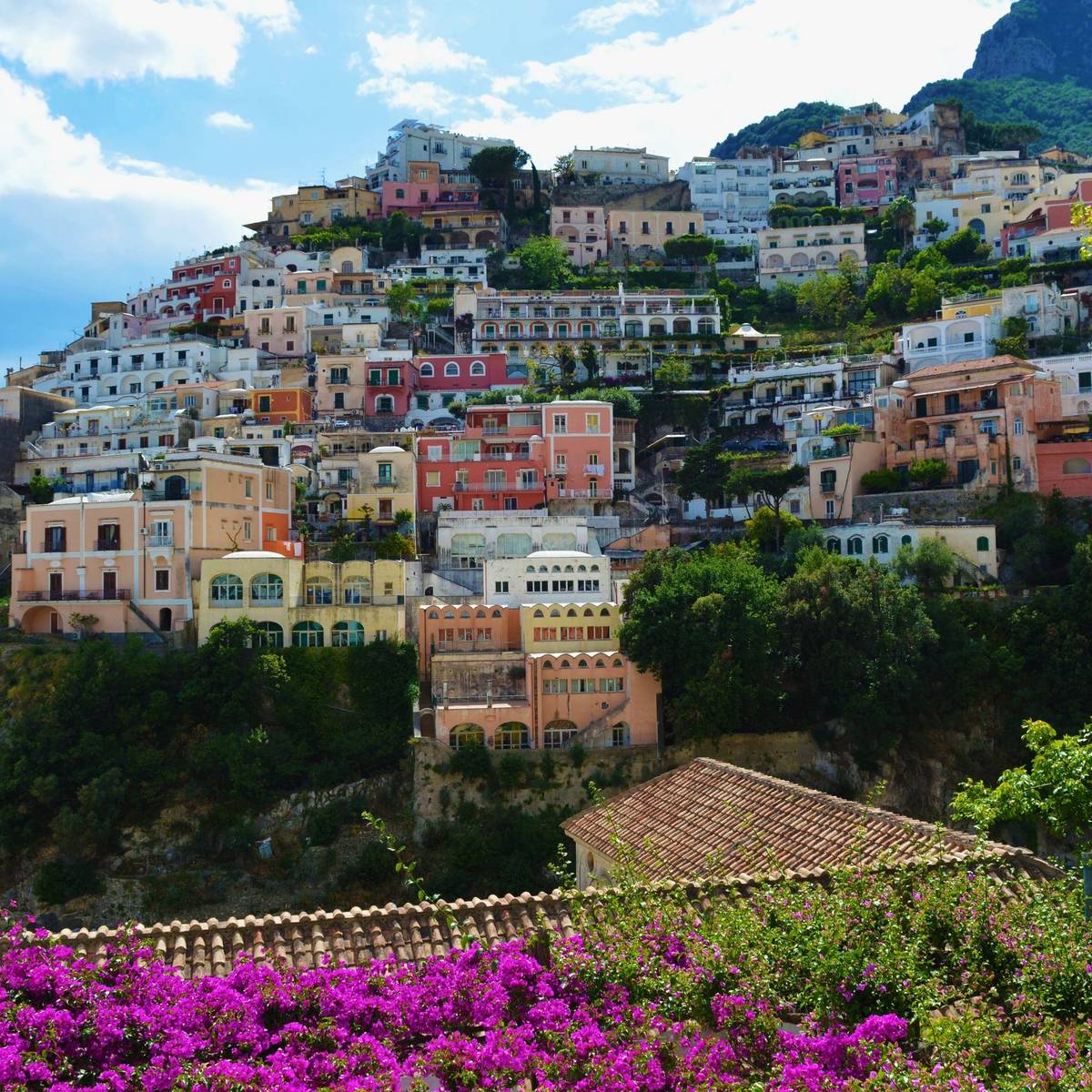 Colorful cliffside houses of Positano on the Amalfi Coast, Italy