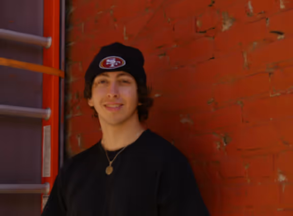 Photo of intern Carlos Martin with mask off