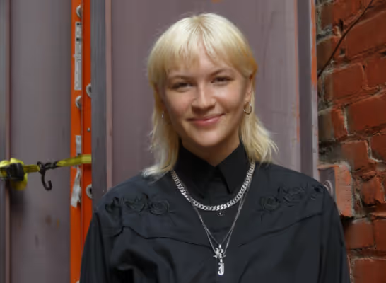 Photo of intern RJ wilks with mask off