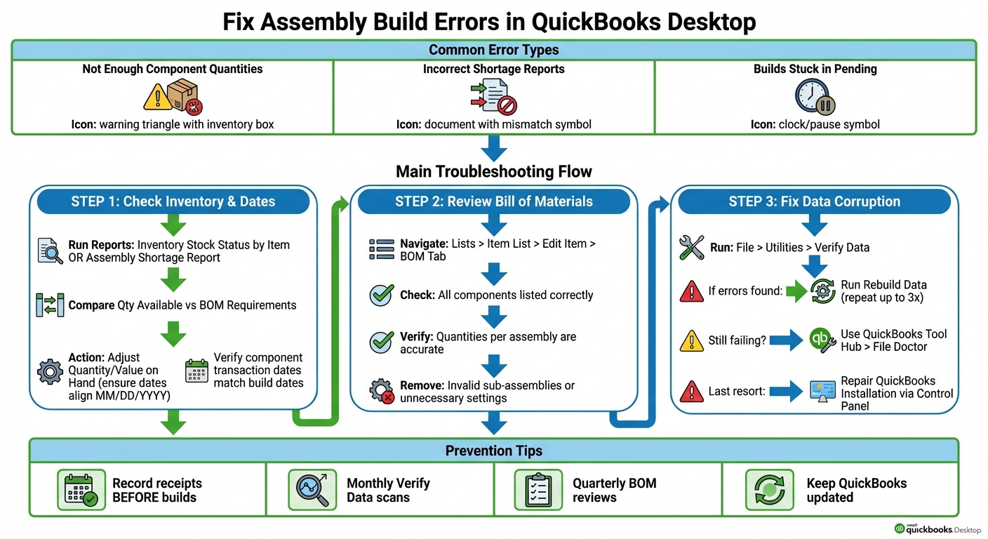 QuickBooks Assembly Build Error Resolution Flowchart