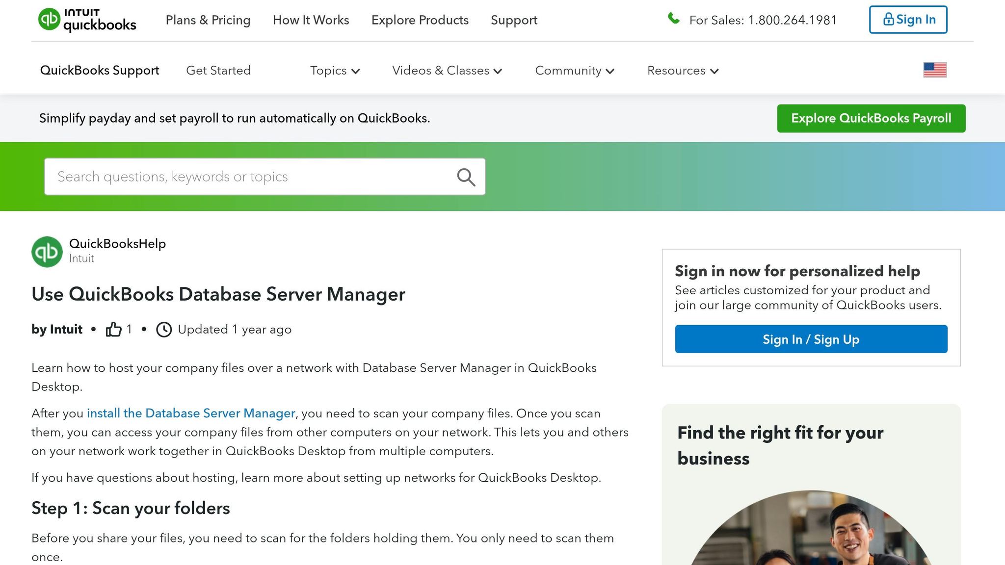 QuickBooks Database Server Manager