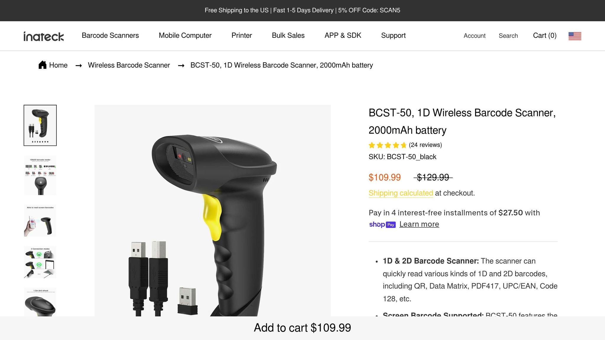 Inateck BCST-50