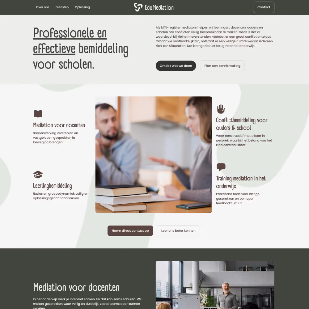 Edu Mediation website design & development by Jacob Development
