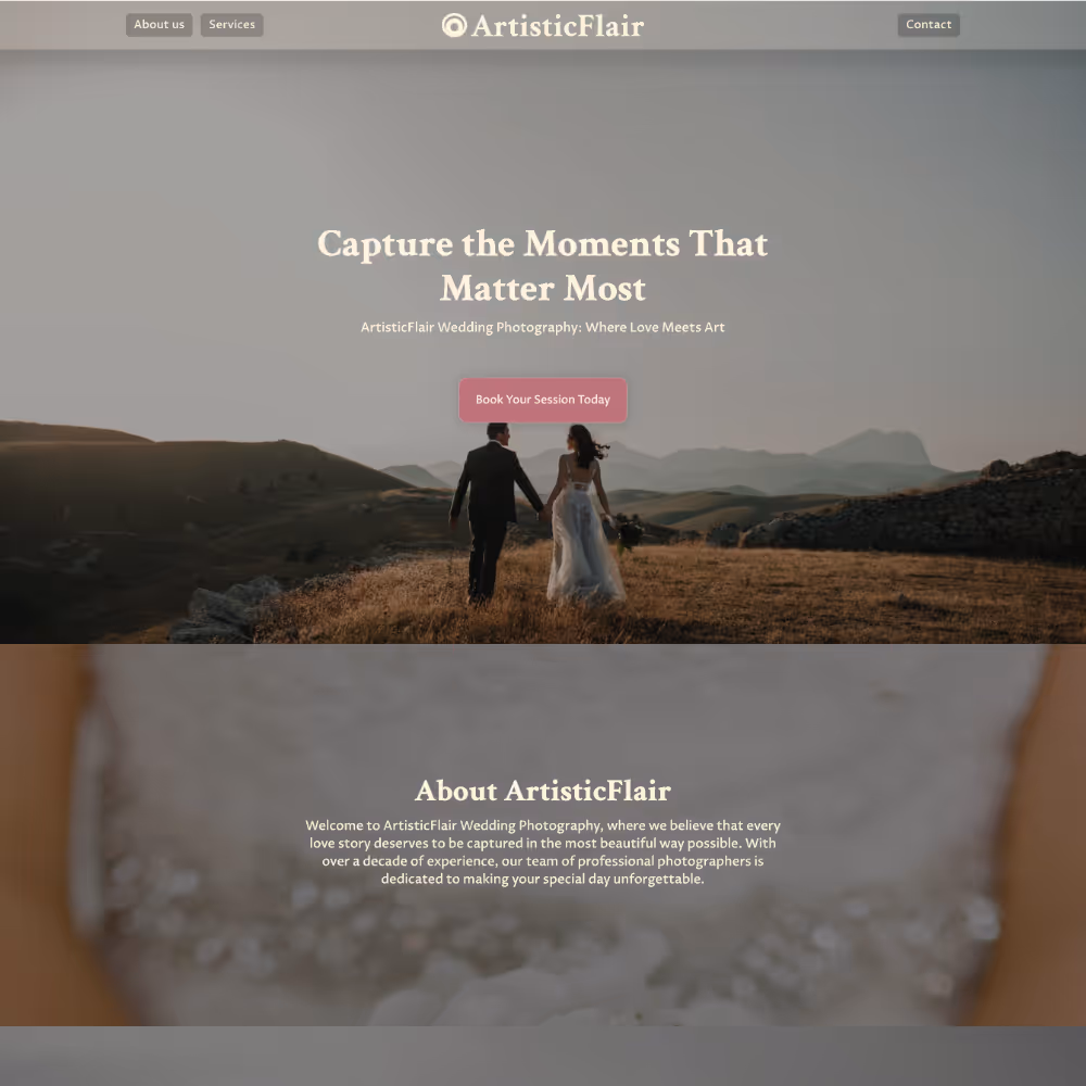 Artistic flair - website design & development by Jacob Development
