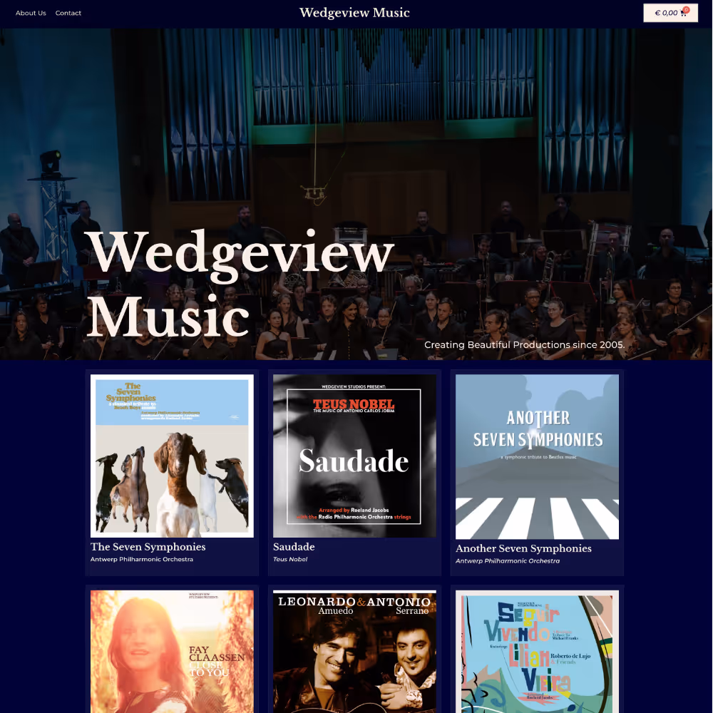 Wedgeview Music - website design & development by Jacob Development