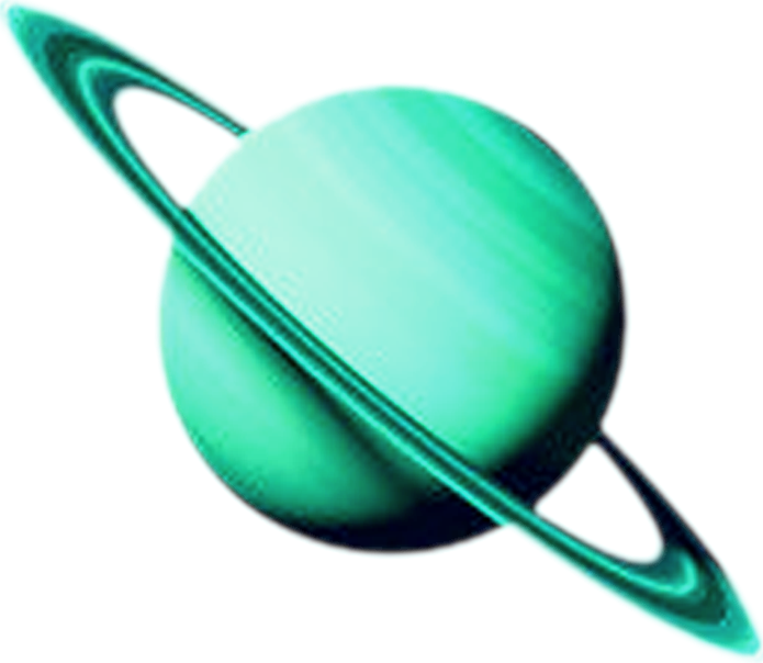 green planet with rings around it