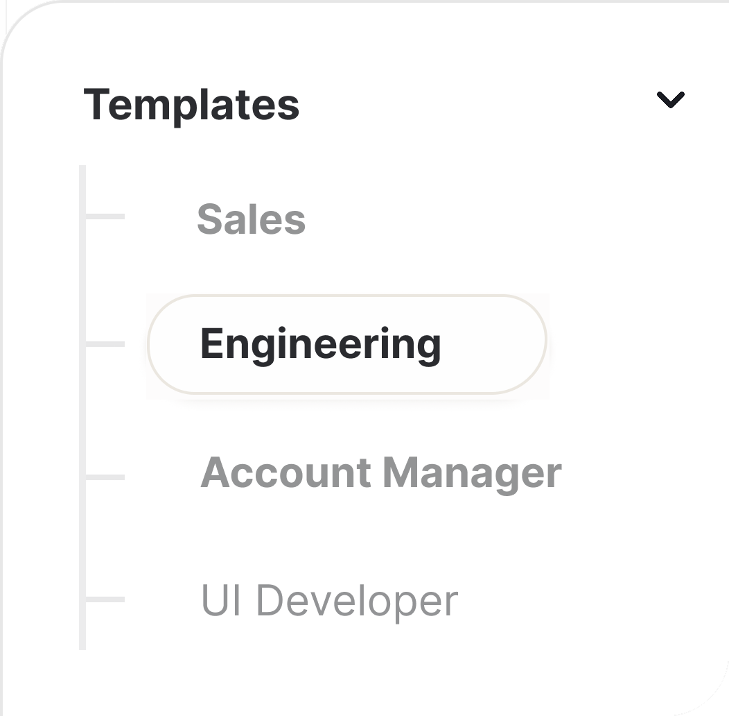 Preset Hiring Templates in Screenwise
