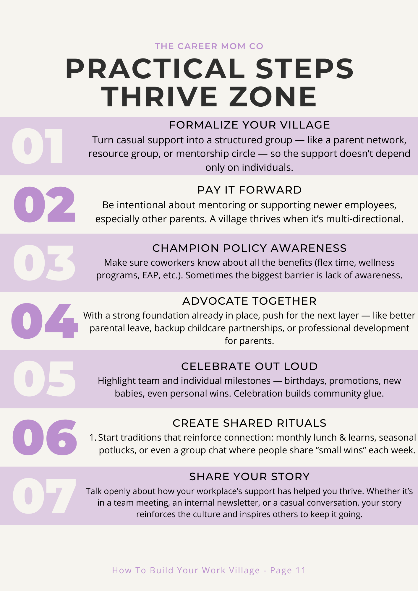 Practical steps for moms to build workplace support system