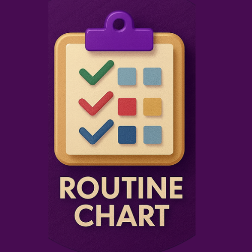 Children's free customizable visual schedule calendar tool for daily routine.