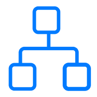 Network of connected nodes
