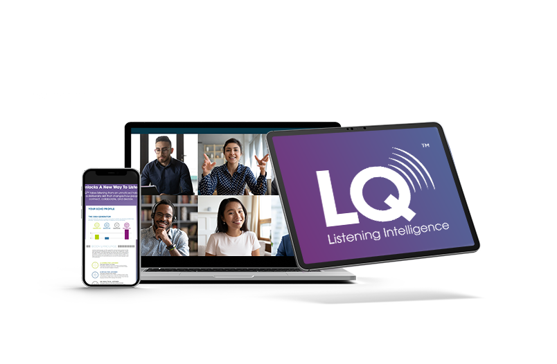 Media devices showing LQ Listening Intelligence services.