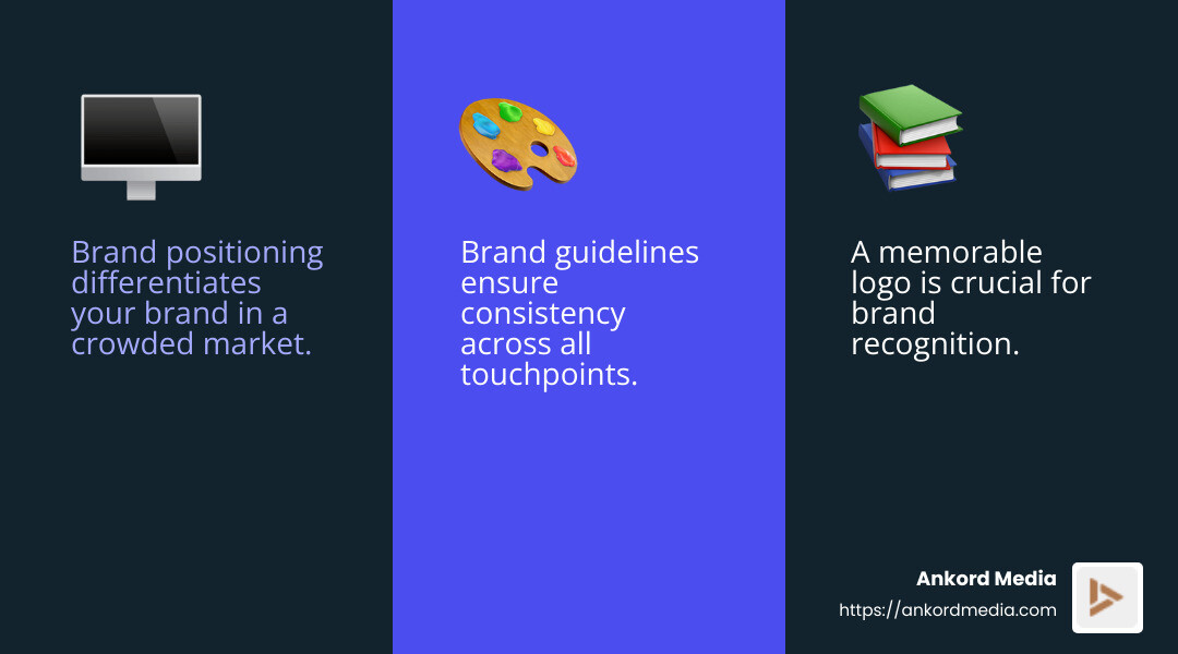 Consistency builds trust and reinforces brand image. - leading branding agency infographic 3_facts_emoji_blue