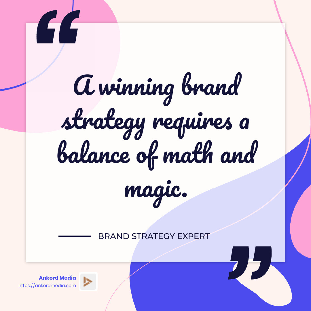 Balance of math and magic - brand strategy consultant infographic simple-quote-colorful