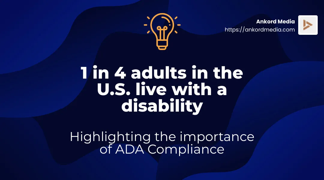 Stat: 1 in 4 adults in the U.S. live with a disability - ADA Website Compliance infographic simple-stat-landscape-lightbulb