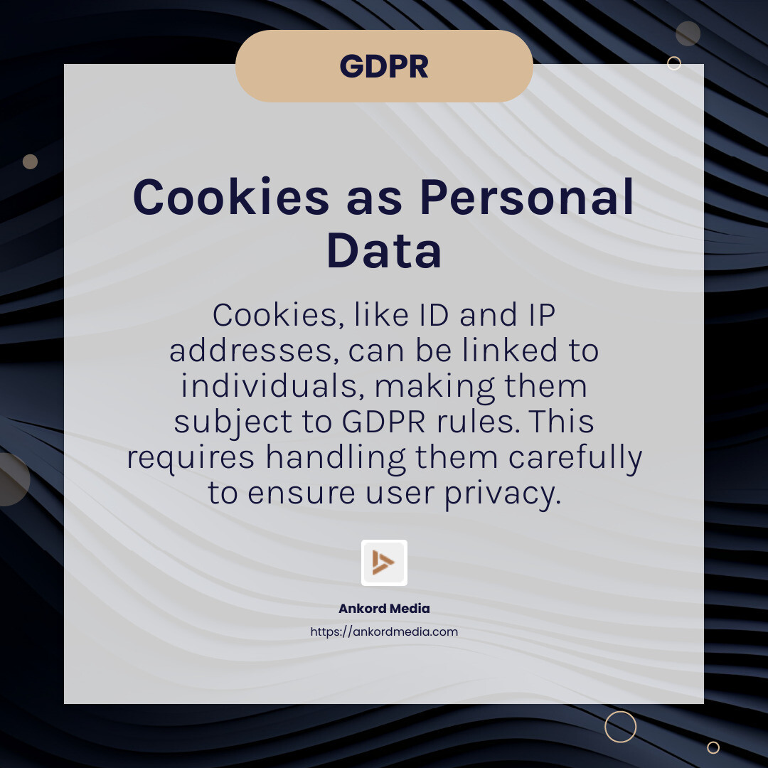 Cookie ID as personal data - gdpr cookies infographic simple-info-card-dark