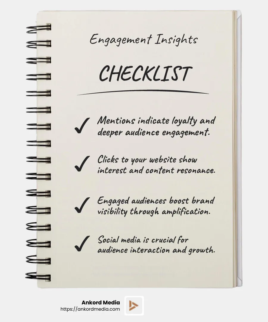 Importance of Audience Engagement - audience engagement plan infographic checklist-notebook