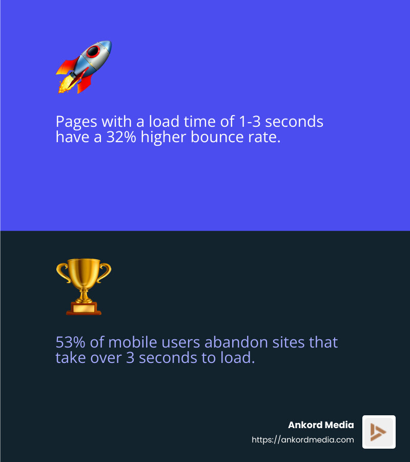 Page Speed Impact - SEO-optimized website design infographic 2_facts_emoji_blue