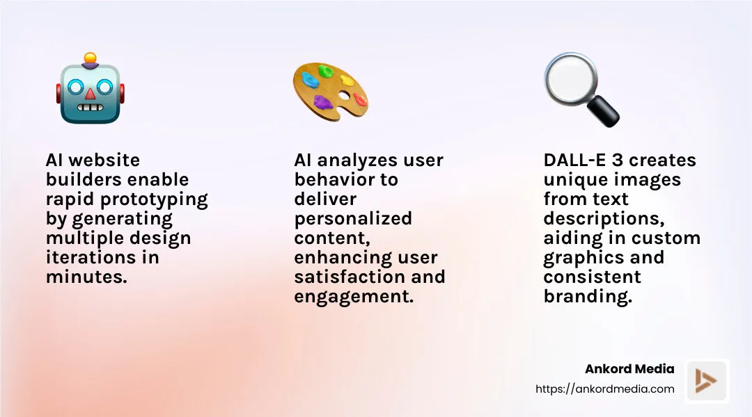 AI's impact on web development - cutting edge website development infographic 3_facts_emoji_light-gradient