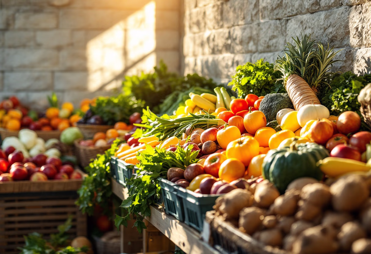image of fresh produce display (for a grocery store)