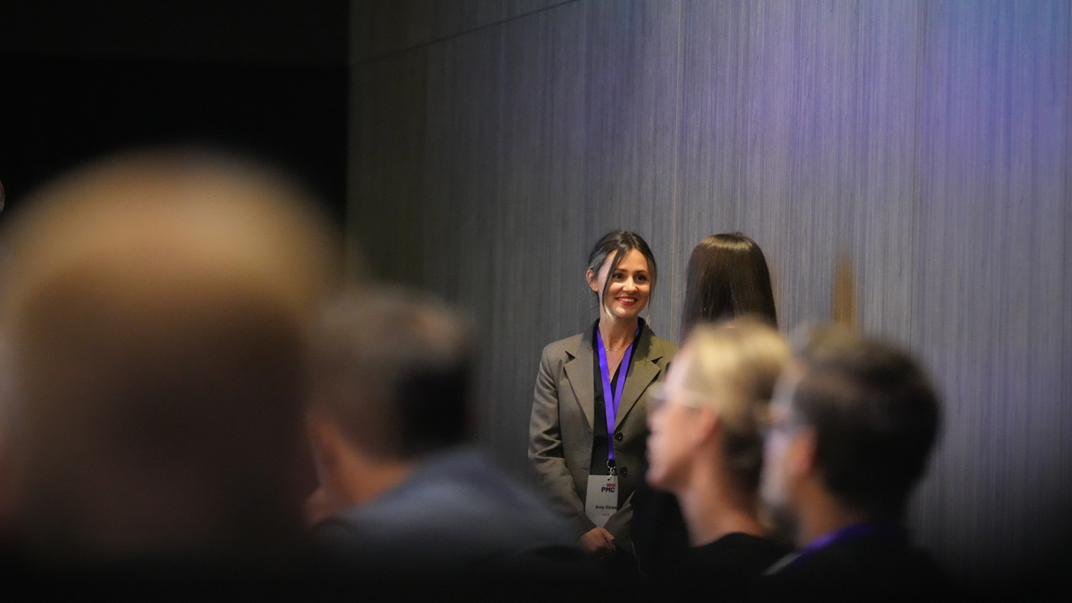 Attendees networking