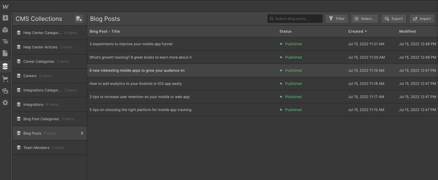 eCommerce Collection - Webtech X Webflow Template