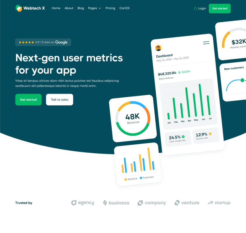 Home V1 Page - Webtech X Webflow Template