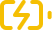 Yellow icon of a lightning bolt inside a partial square with a dot in the upper right corner.