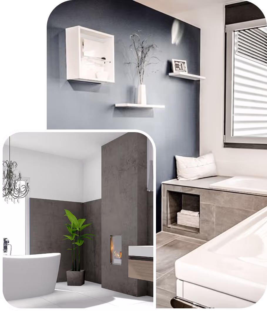 Bilder von neuen Bädern, die Hammer umgesetzt hat