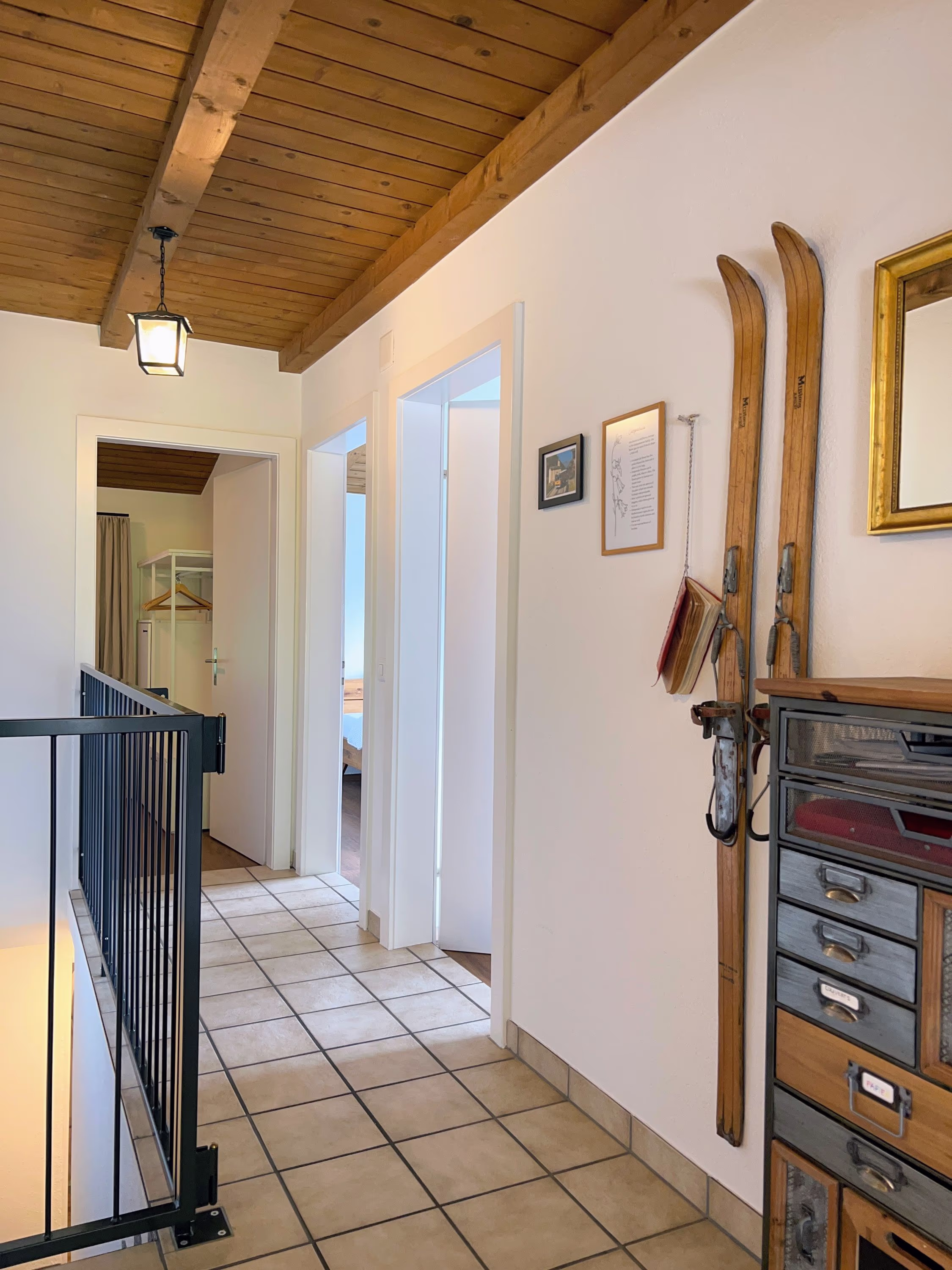 A man sitting in the room in old romantic cottage