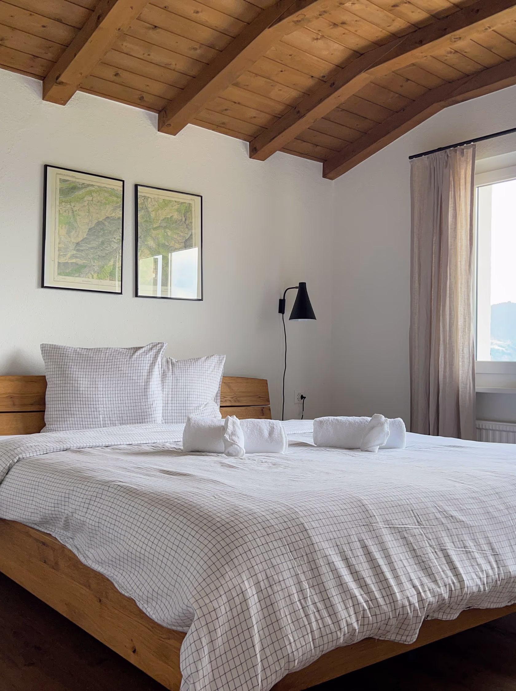 A man sitting in the room in old romantic cottage