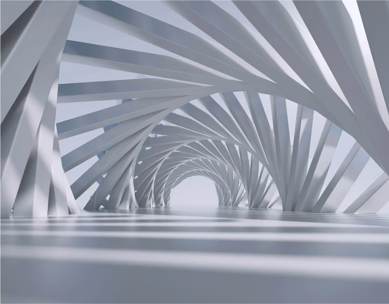 Spiral aesthetic of a building.