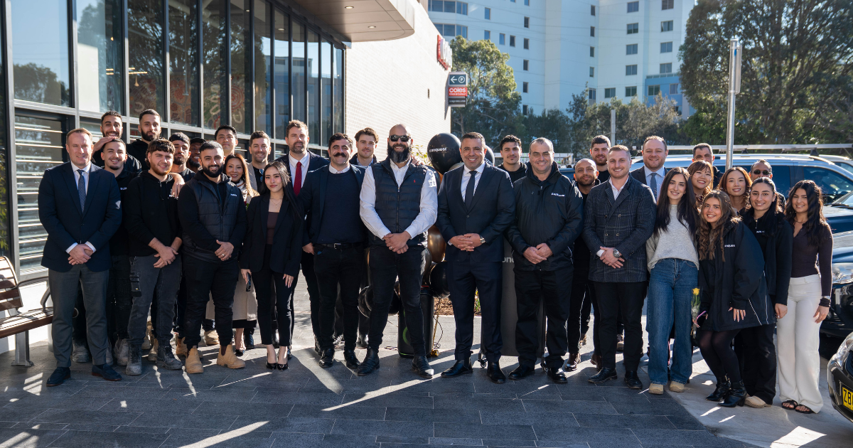 Michael Akkawi and team at Coles openning
