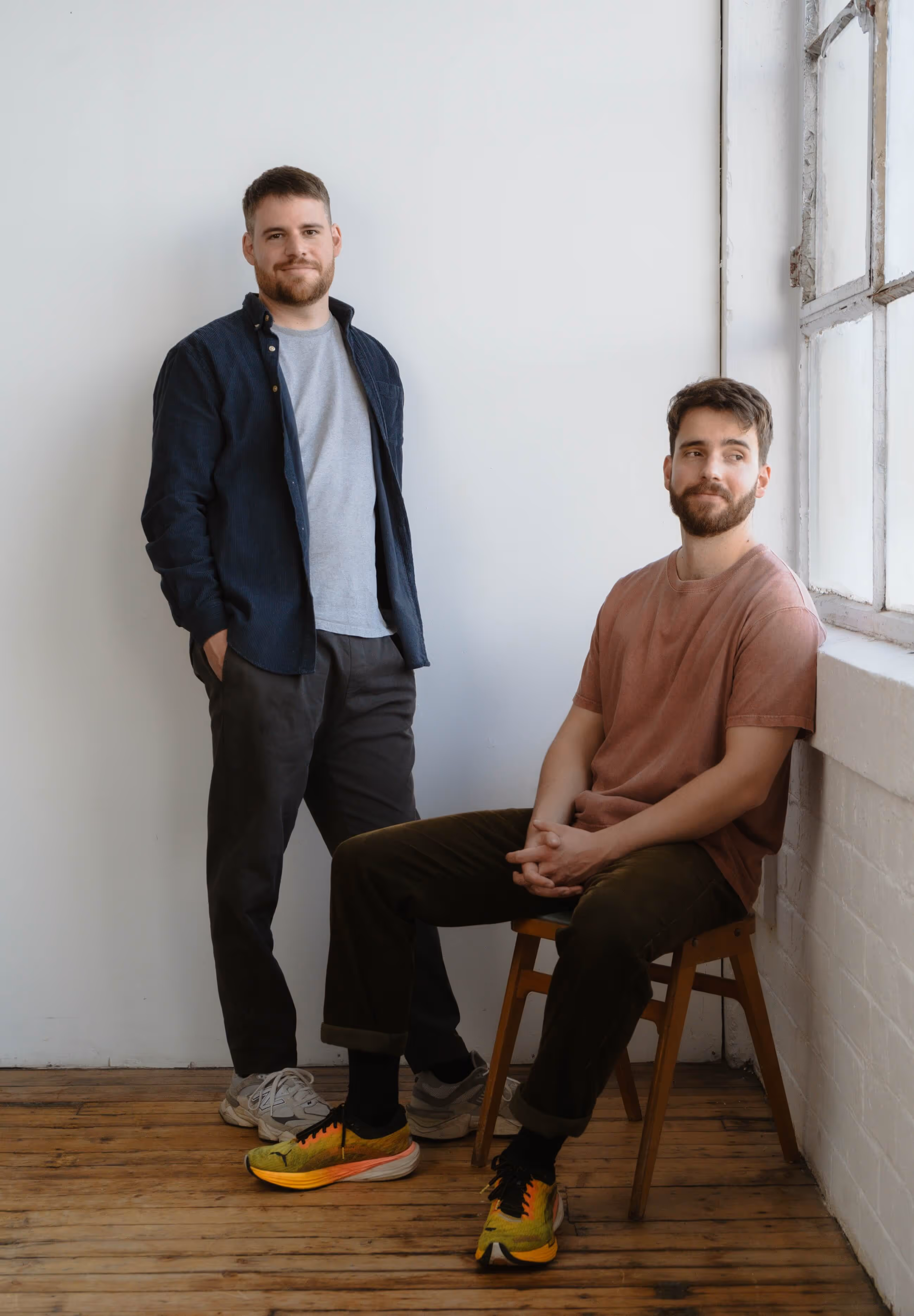 Portrait of Tom and Sébastien from Kumquat Lab.