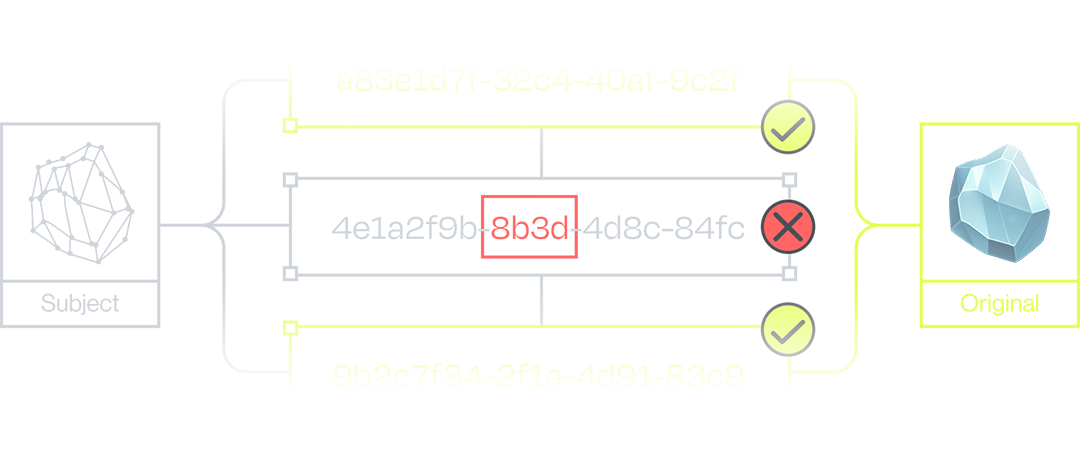 Digital verification process illustration showing authentication technology