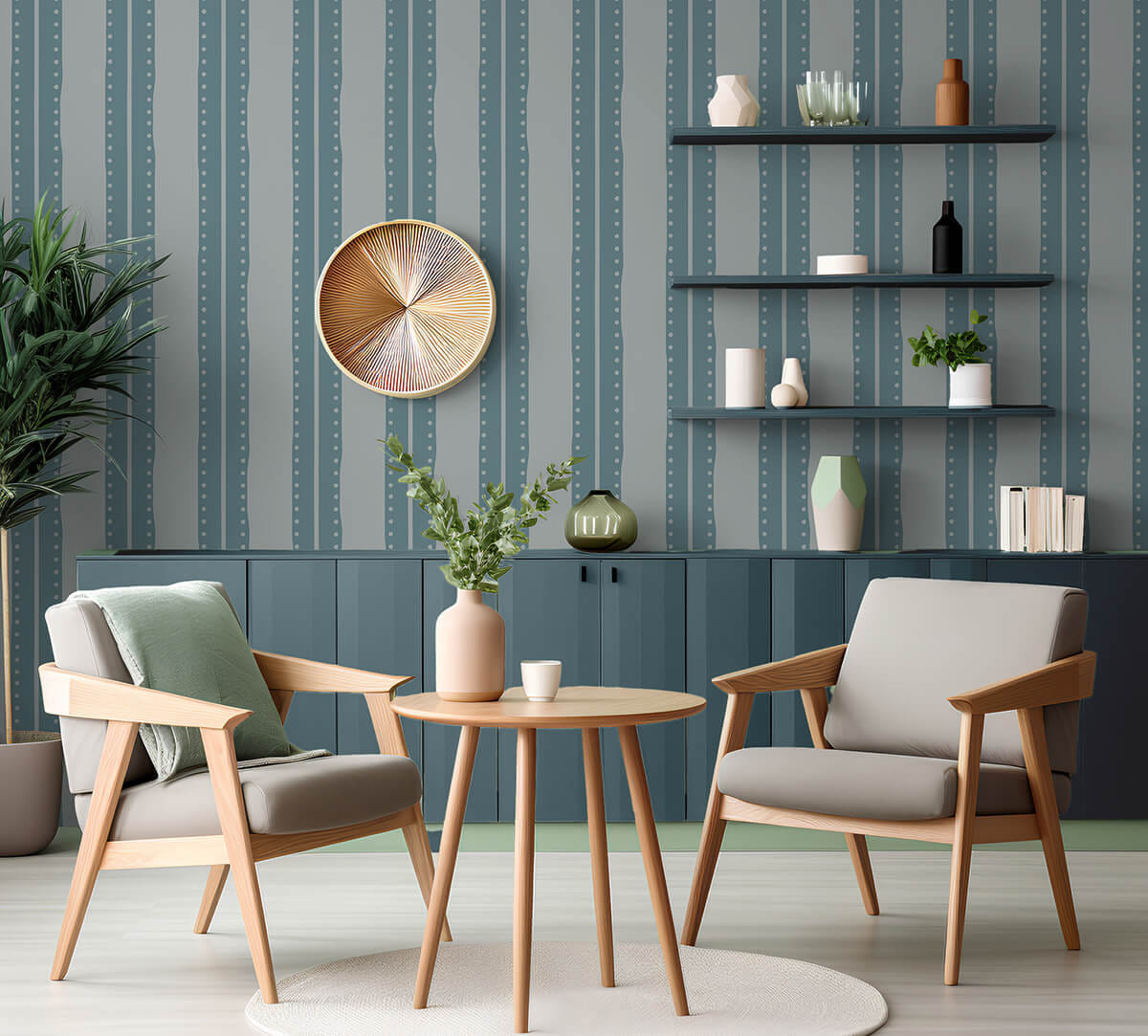 India Circus by Krsnaa Mehta Cerulean Weaves on Wallpaper