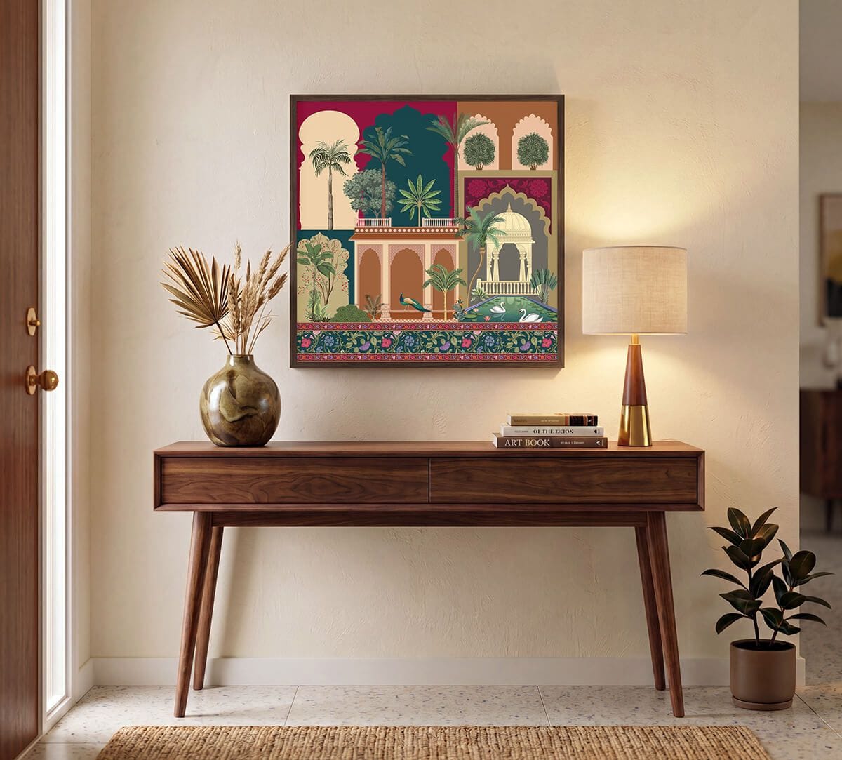 India Circus by Krsnaa Mehta Colourblocked Courtyard Frame Wall Art