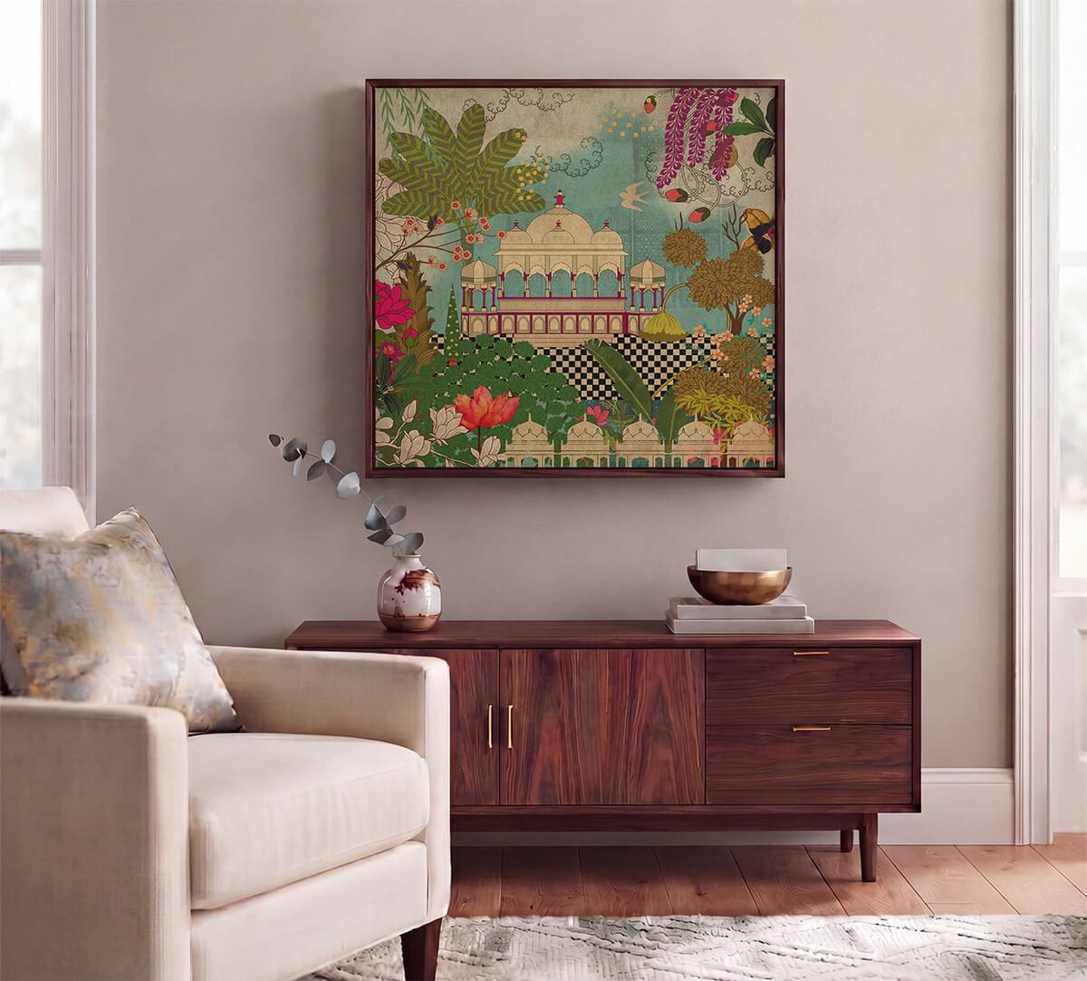 India Circus by Krsnaa Mehta Colour Blooms Frame Wall Art