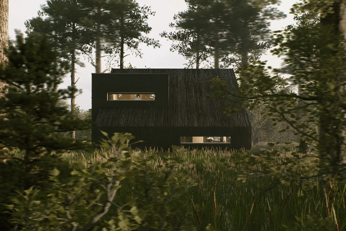 Een mysterieuze woning in een bosrijke omgeving waar je het ultieme buiten gevoel ervaart