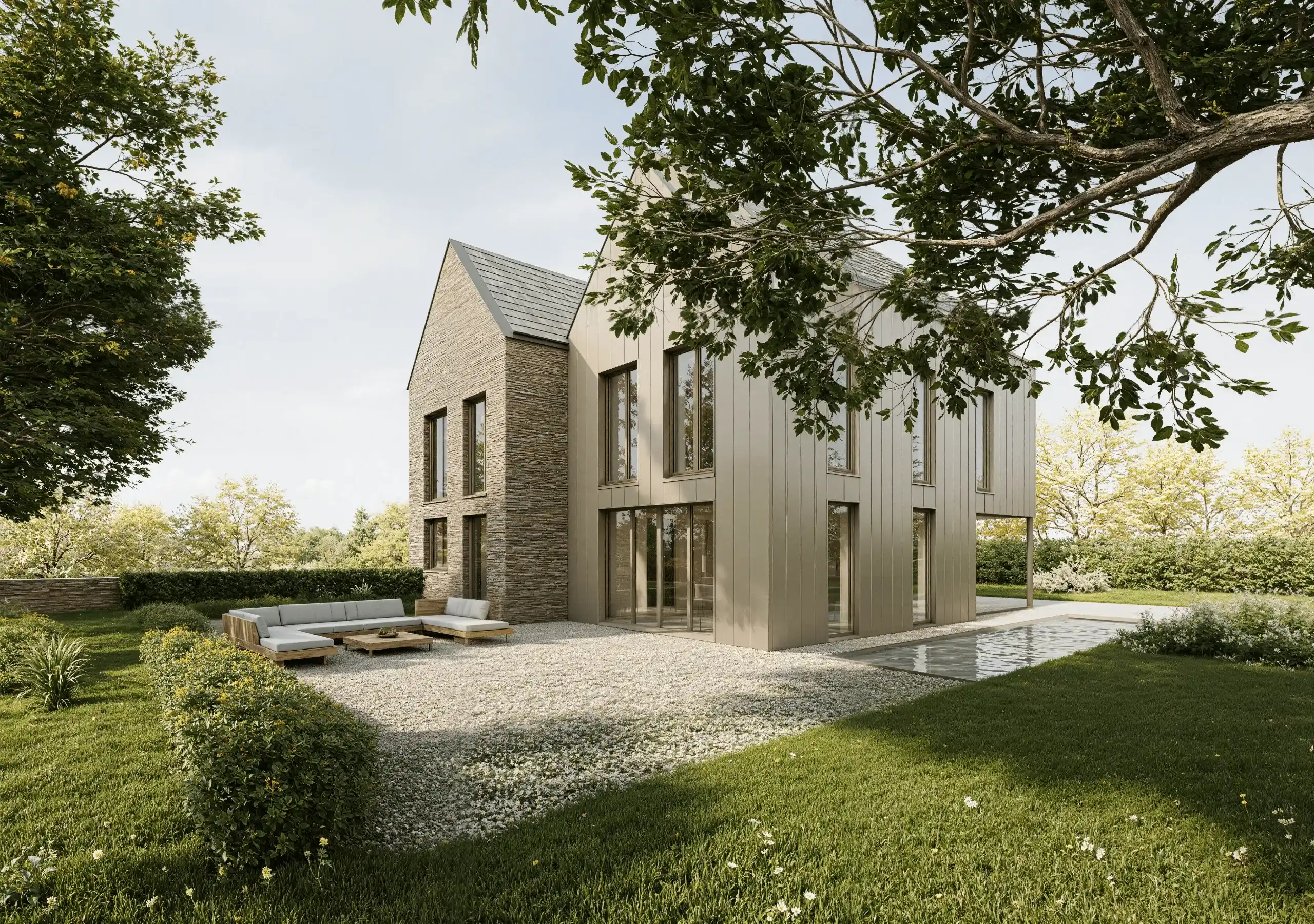 Weerspiegeling van het moderne karakter