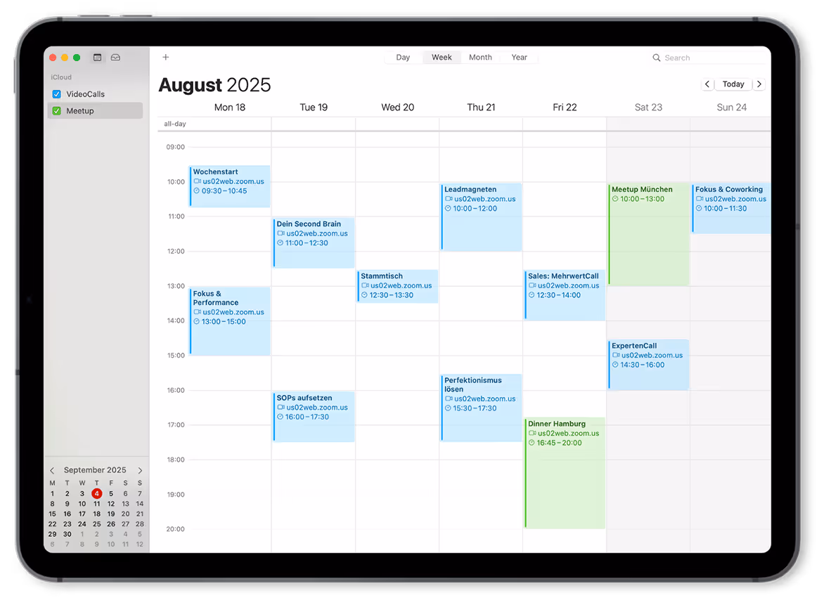 Übersicht im EPB Community-Kalender – Events, Stammtische und Workshops für Mitglieder