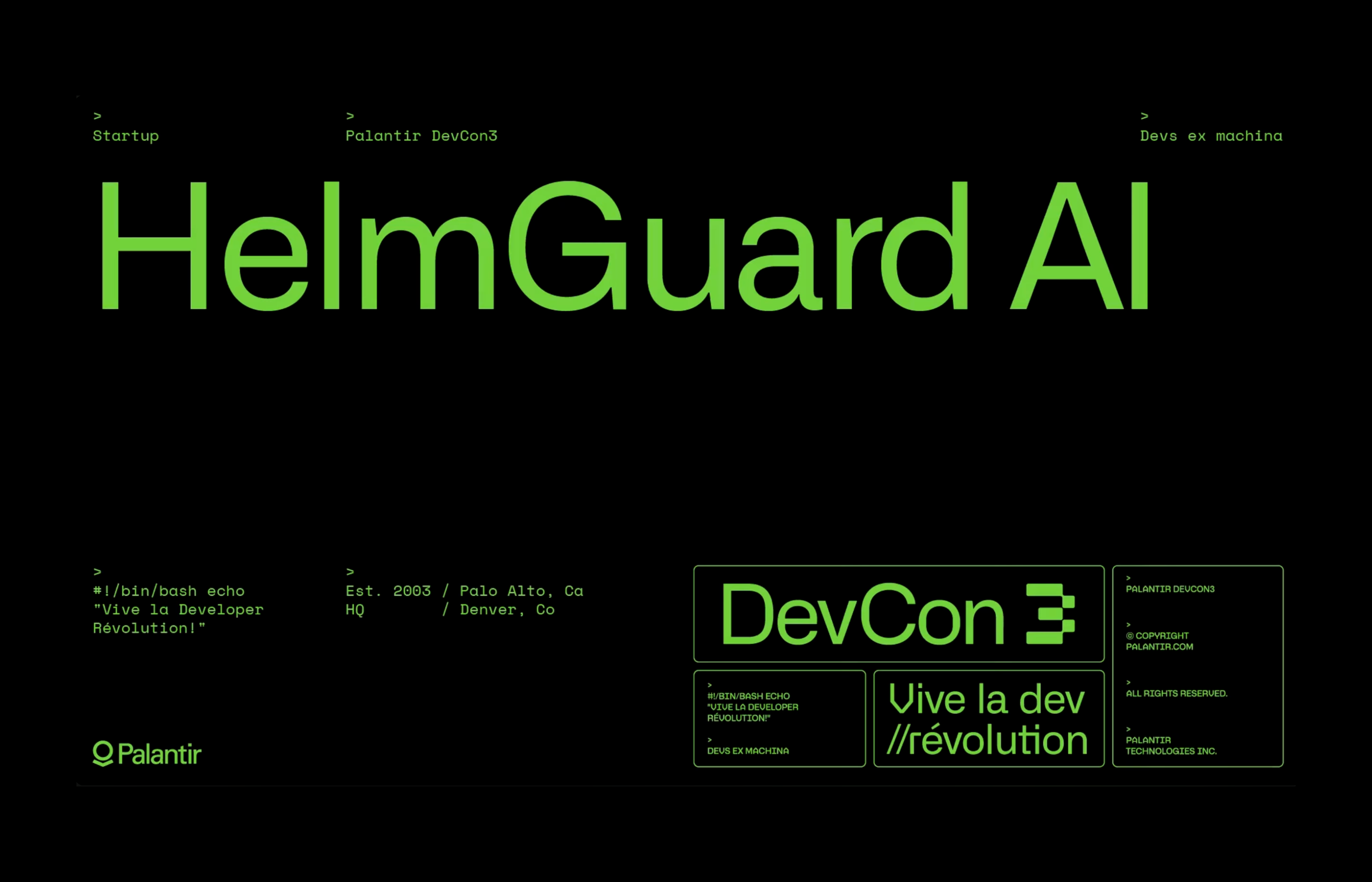 Keynote Presentation at Palantir DevCon 3