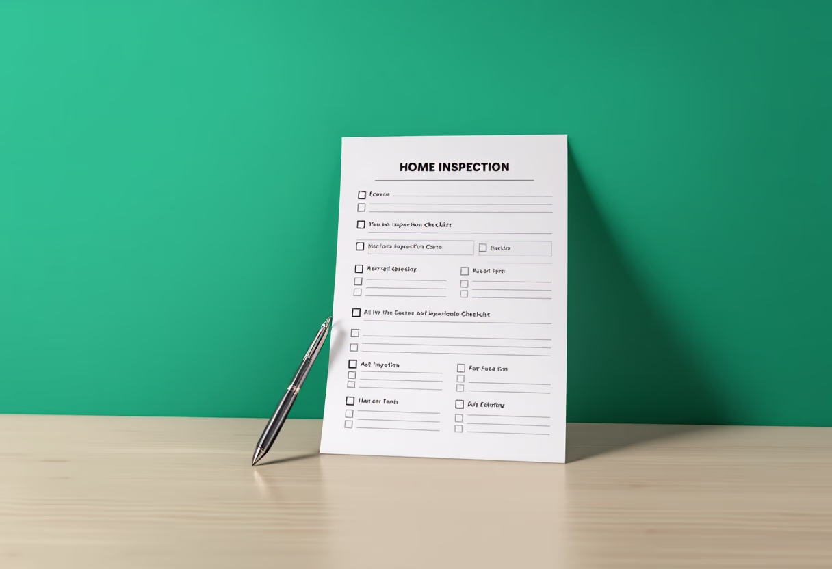 image of checklist form (for a home inspector)