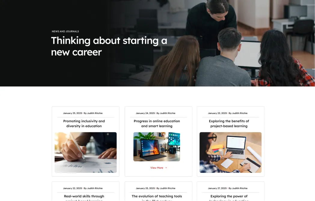 landing blog standard screenshot
