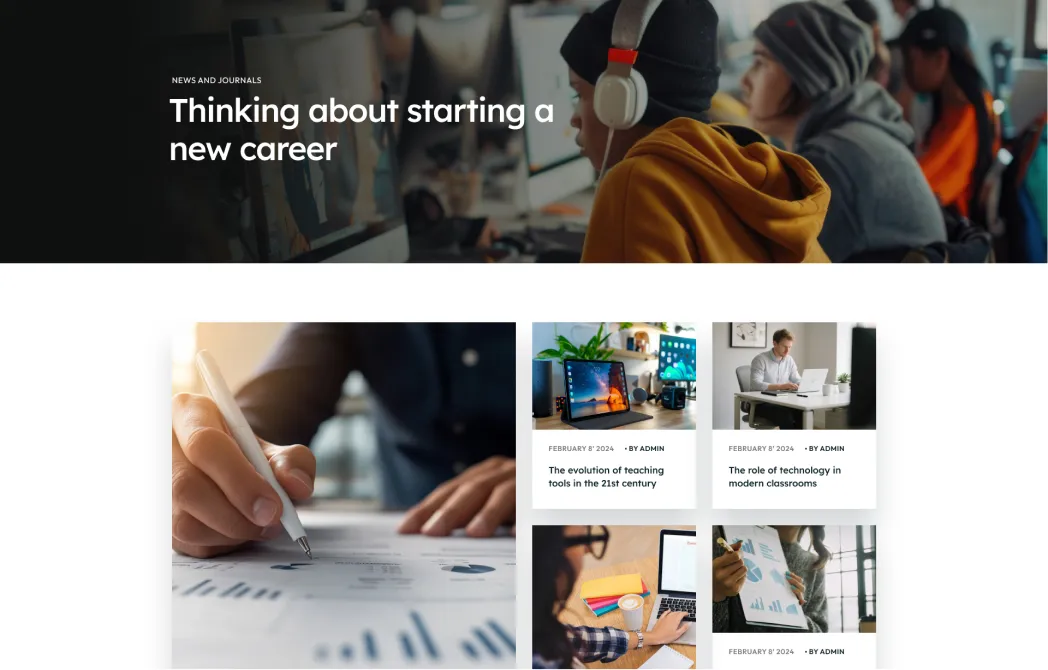landing blog metro screenshot