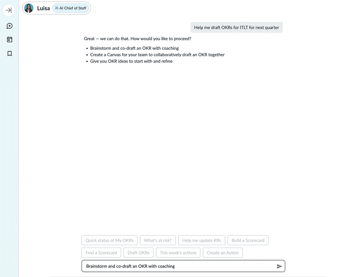 AI Guidance for draft OKRs