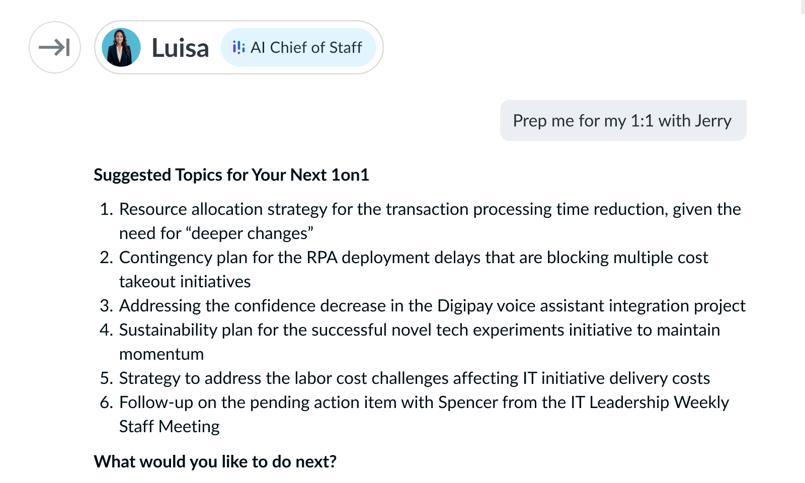 suggested topic discussions by AI