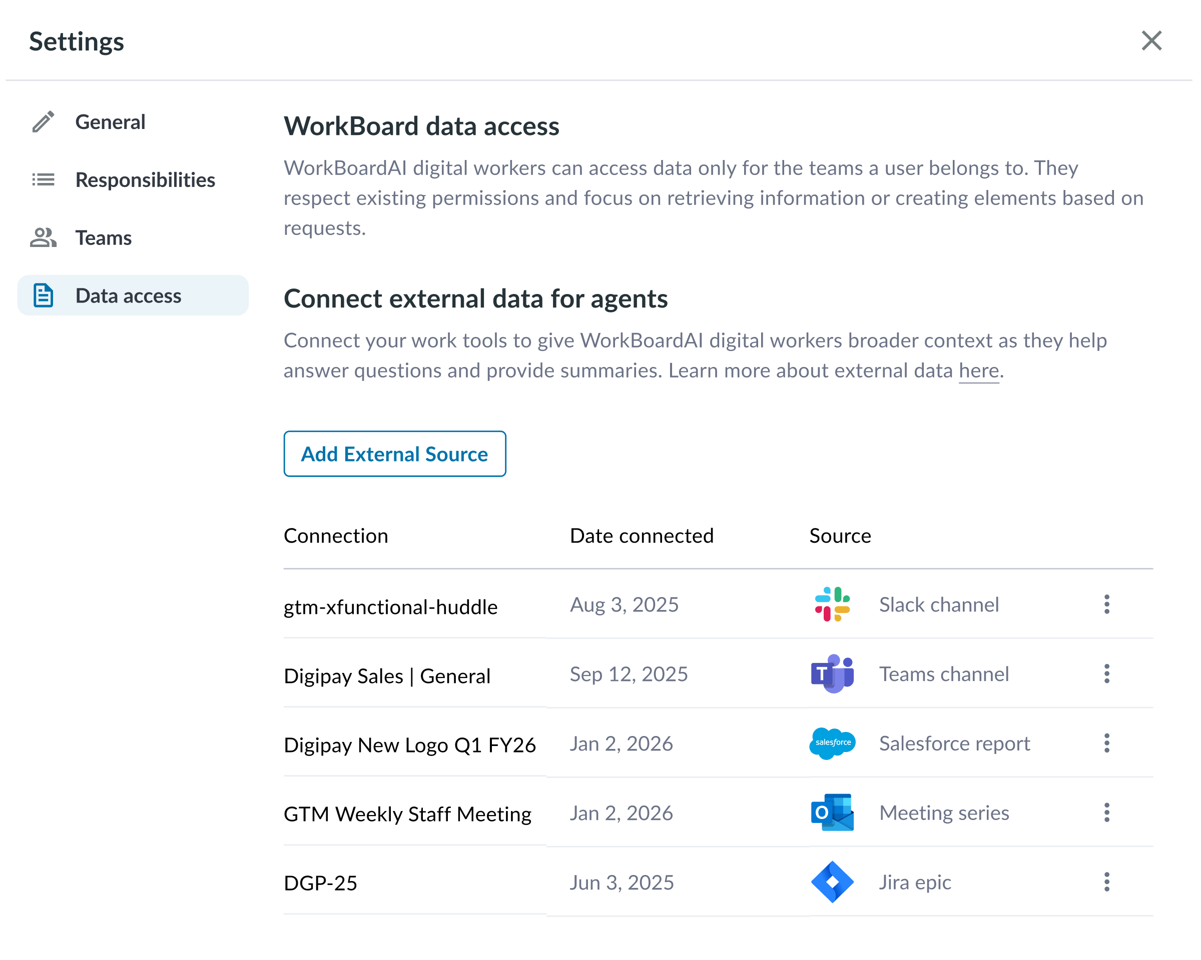External Data Sources for Agents