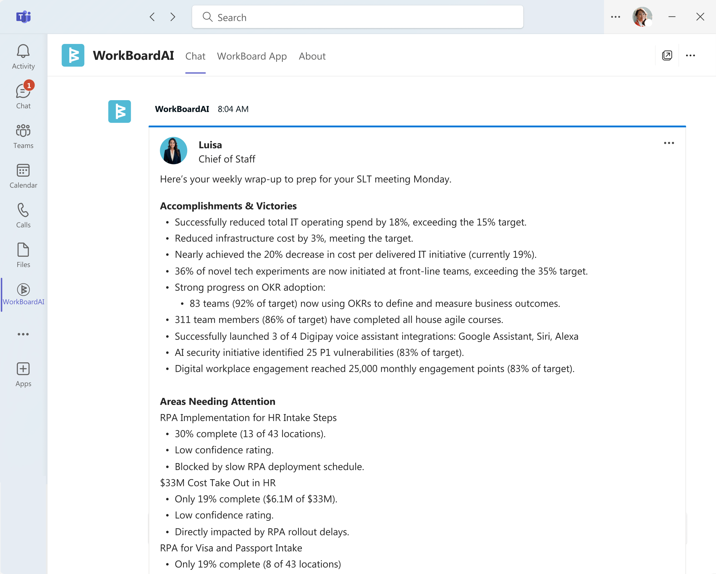 WorkBoard in MS Teams